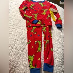 Kids Red Dinosaur Pajamas